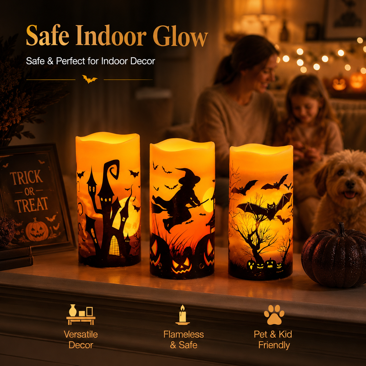 🔥 Massive 60% OFF-🕯️ Halloween Flameless Flickering Candle Set