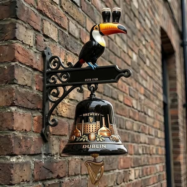 🔥HOT SALE 55% OFF🎉🍺Vintage Celtic Toucan Cast Iron Wall Bell – Classic Tavern Decor For Entry & Home Bar