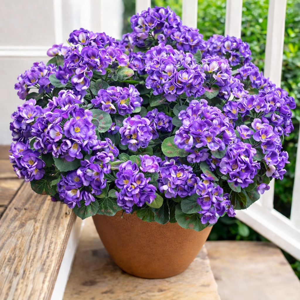 75% OFF 🌸 UV Resistant Artificial Geranium Flowers – Fade-Proof, Ultra Realistic Outdoor Planter Decor