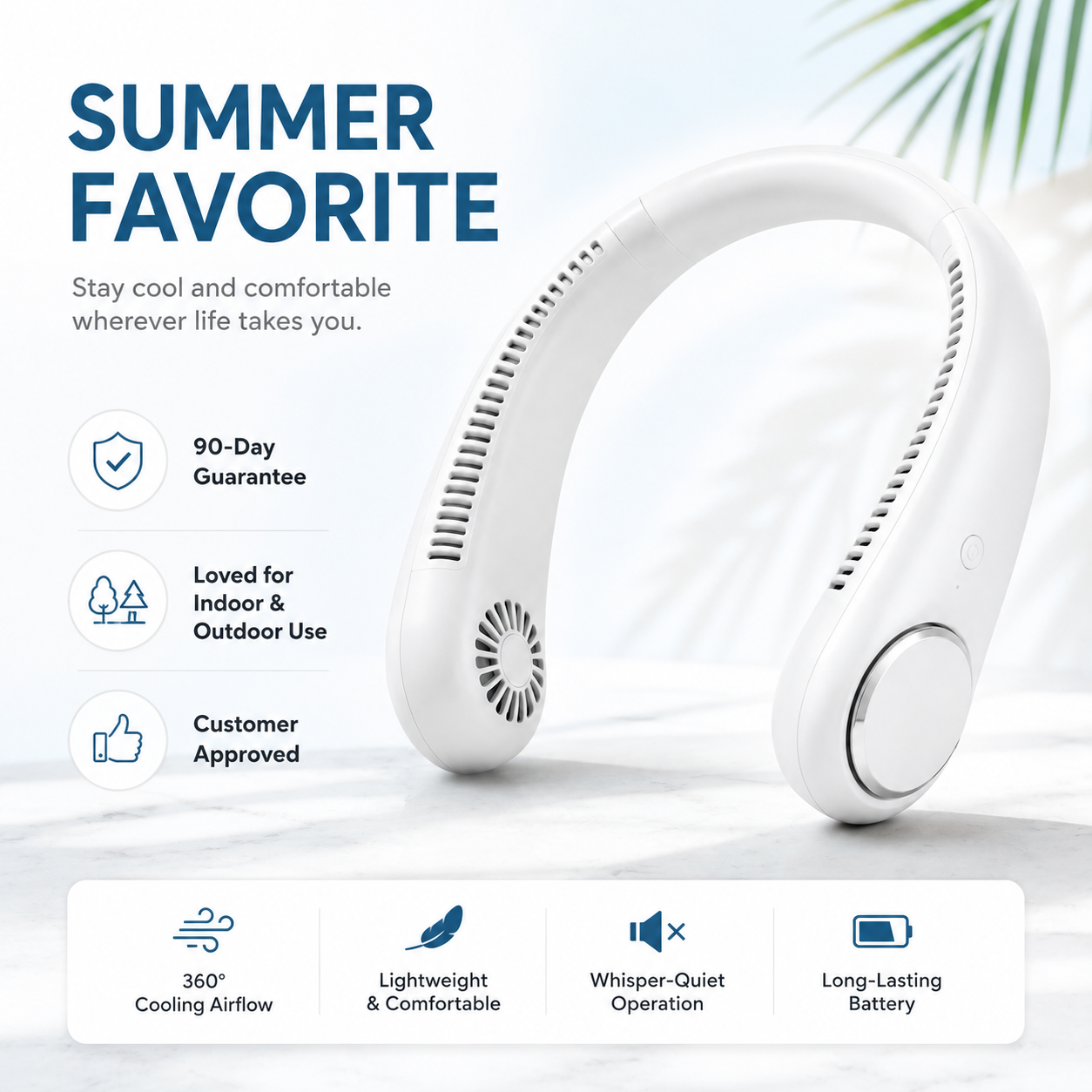 🔥75% OFF- Wearable Bladeless Neck Fan