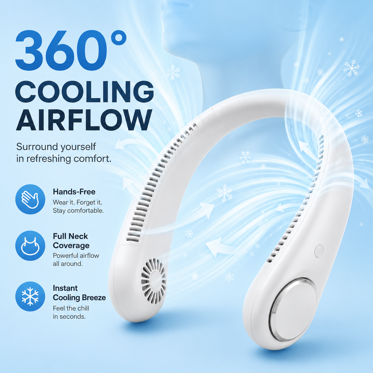 🔥75% OFF- Wearable Bladeless Neck Fan