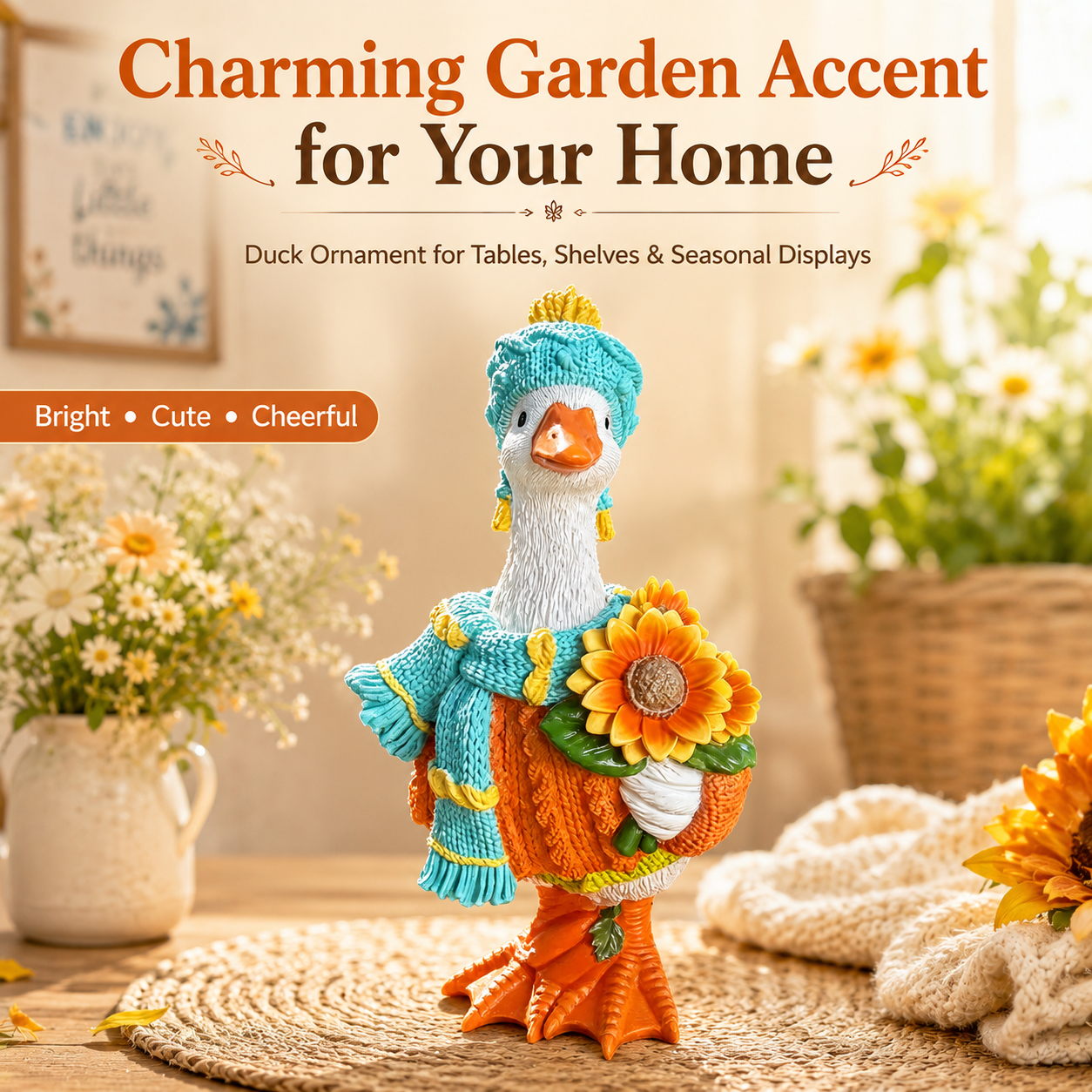 🎃Last Day 60% OFF🍂 Pumpkin Duck Ornament - Cute Fall Harvest Table Decor