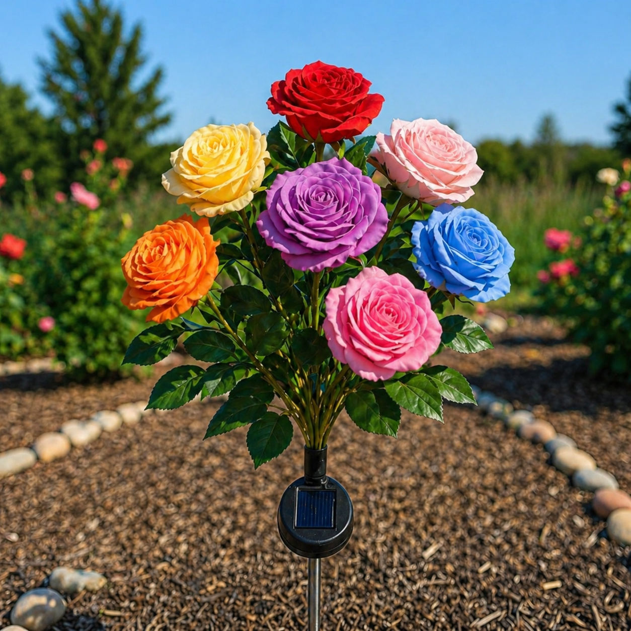 [Copy]Solar Simulated Garden Lights,upgraded solar panels, IP44 dustproof and waterproof