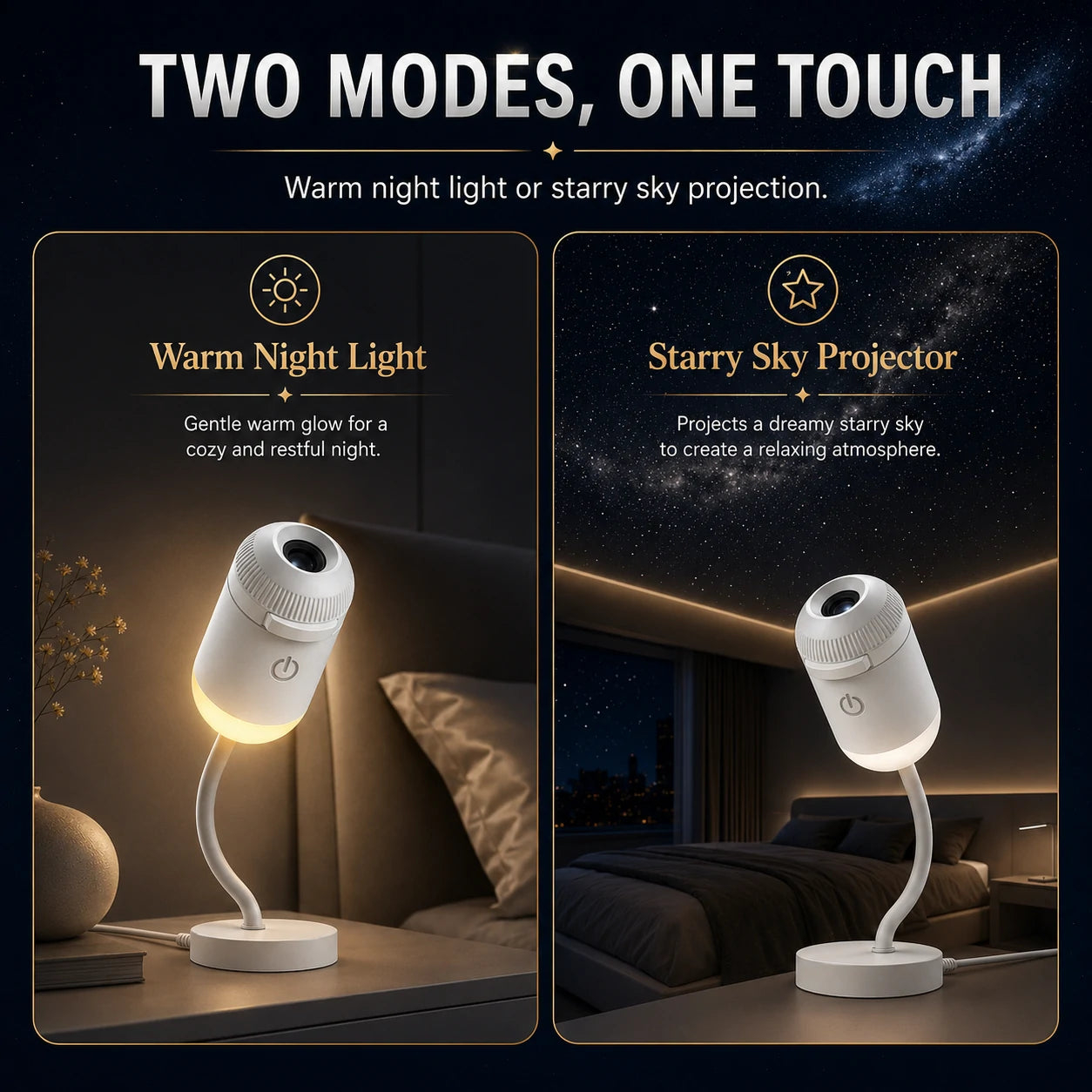 🚀 Save 70% Now-🌌 Aurora Galaxy Projector Lamp | Flexible Neck & Anywhere Projection 🌠