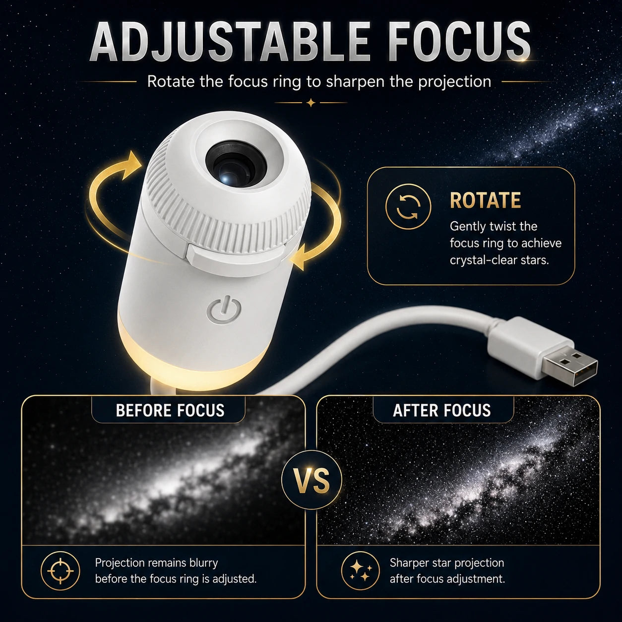 🚀 Save 70% Now-🌌 Aurora Galaxy Projector Lamp | Flexible Neck & Anywhere Projection 🌠