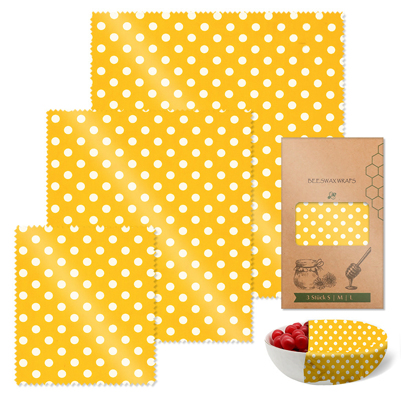 Beeswax Food Wraps: Honey Bees Set of 3