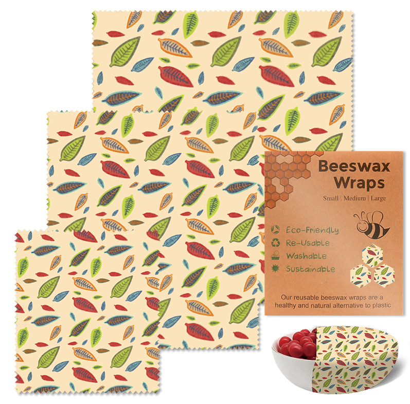 Beeswax Food Wraps: Honey Bees Set of 3