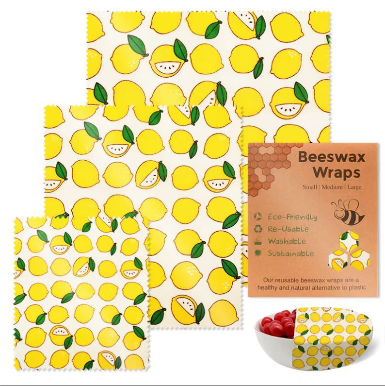 Beeswax Food Wraps: Honey Bees Set of 3
