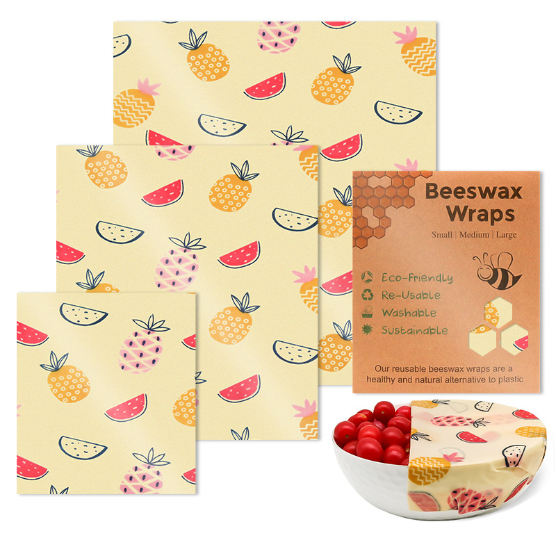 Beeswax Food Wraps: Honey Bees Set of 3