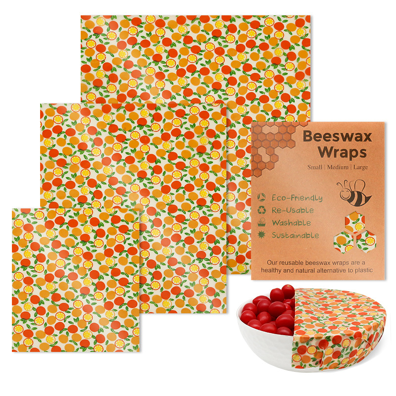 Beeswax Food Wraps: Honey Bees Set of 3