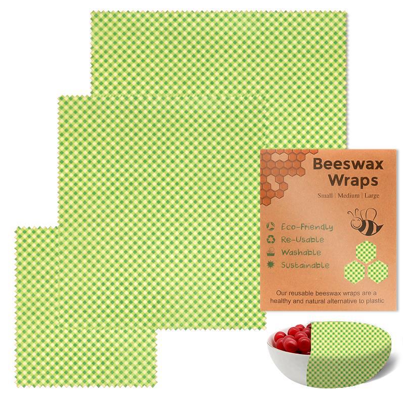 Beeswax Food Wraps: Honey Bees Set of 3