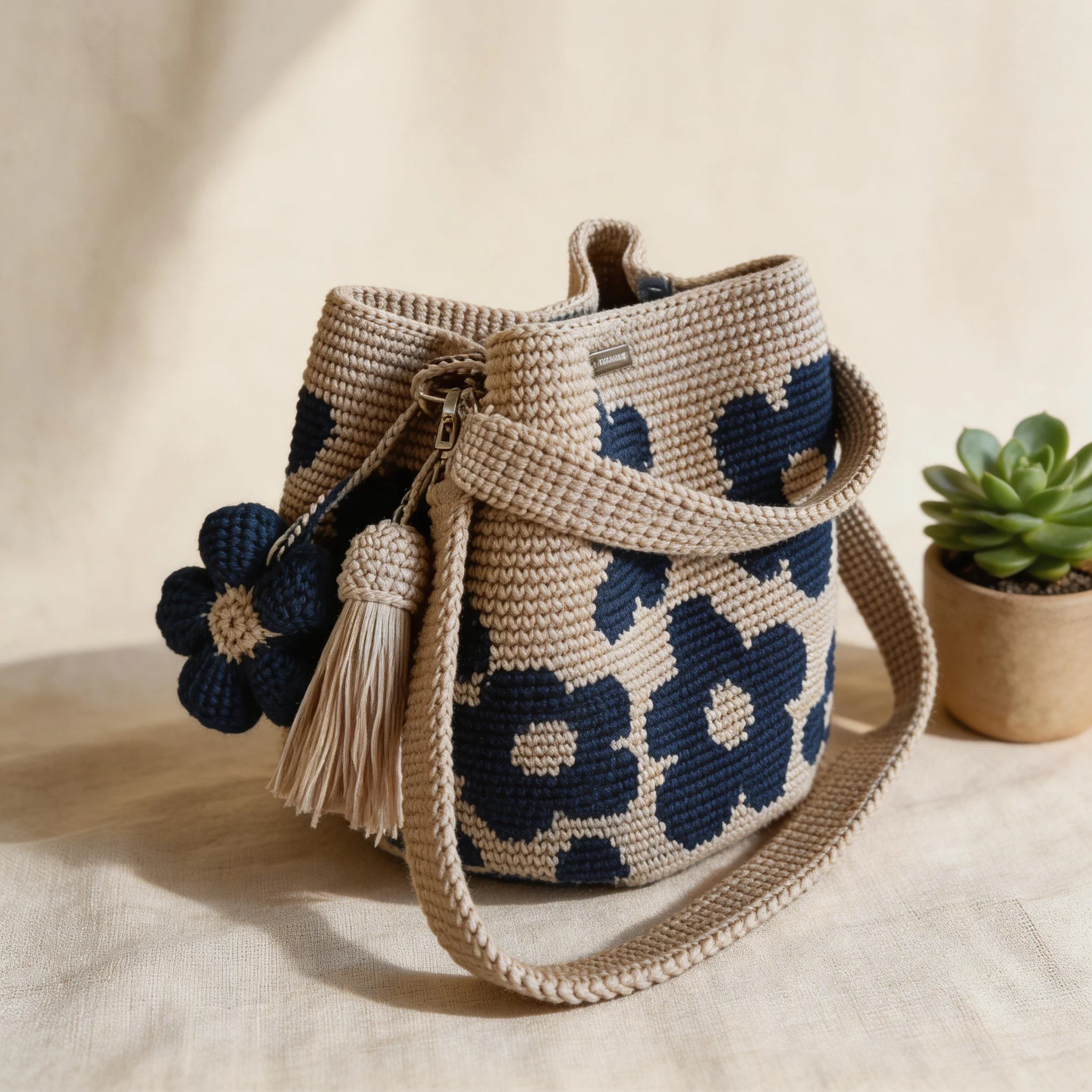 Handmade Crochet Flower Tote 🌼✨