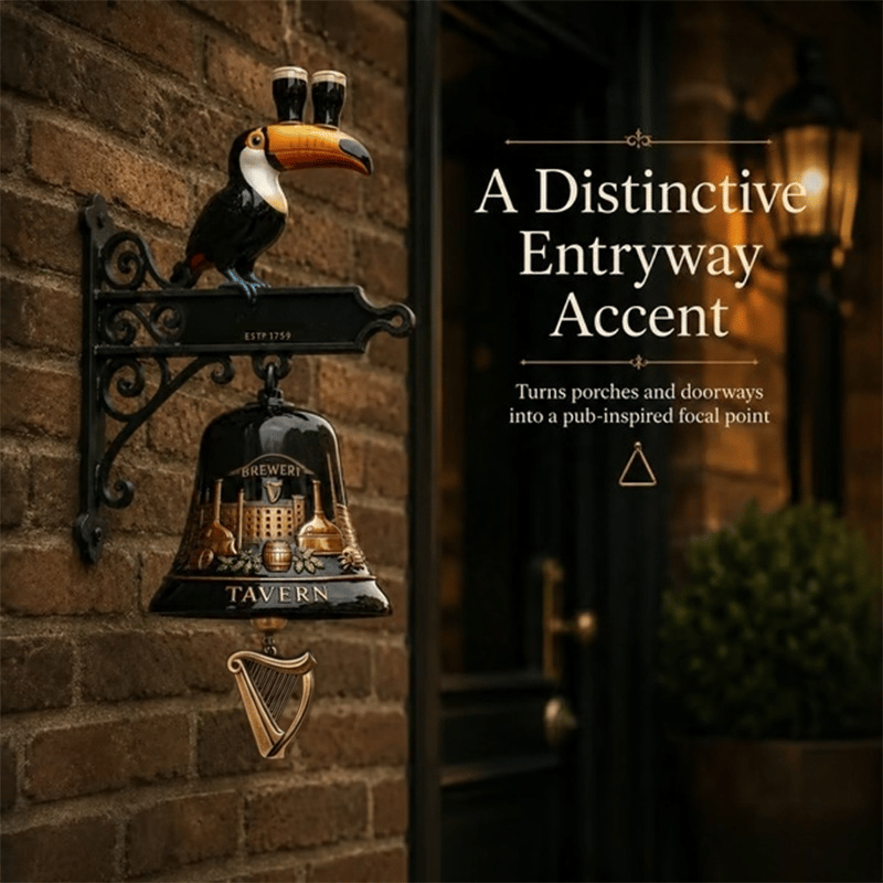 🔥HOT SALE 55% OFF🎉🍺Vintage Celtic Toucan Cast Iron Wall Bell – Classic Tavern Decor For Entry & Home Bar