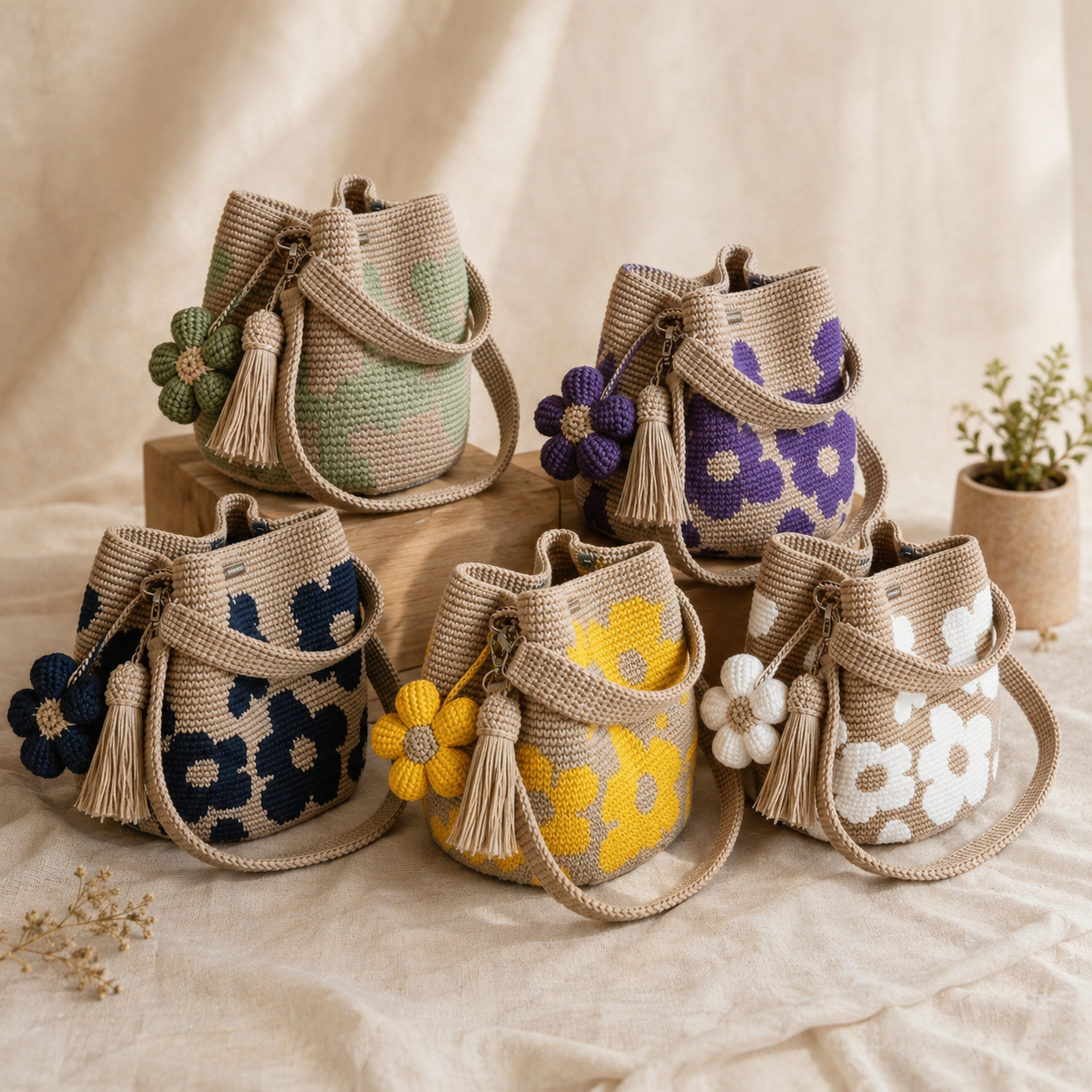 Handmade Crochet Flower Tote 🌼✨