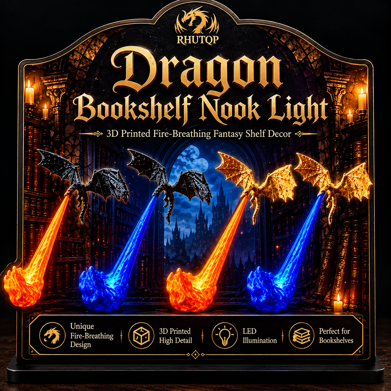 🐉 Fire-Breathing Dragon Lamp – Bring the Legend to Life 🔥