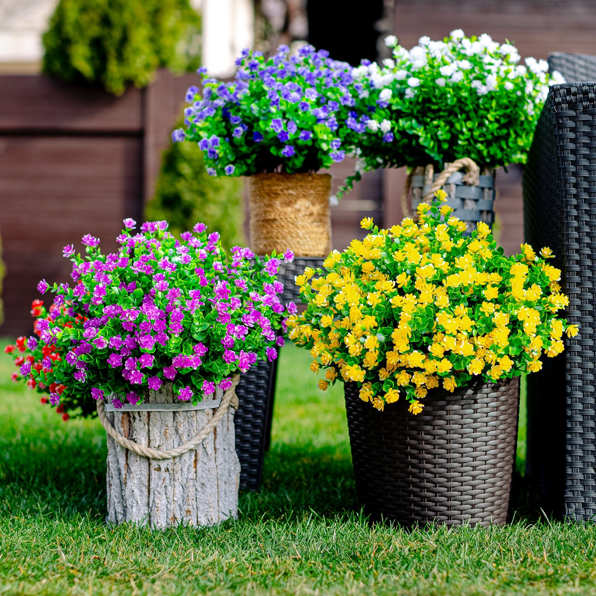 75% OFF 🔥 UV-Resistant Mini Rose Artificial Flowers for Outdoor Planters