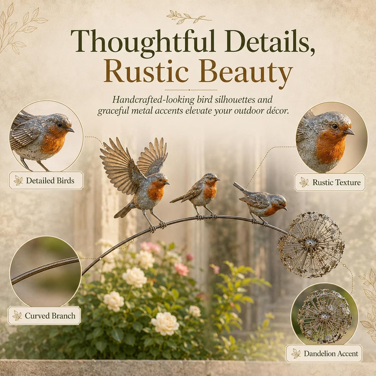 🎁Last Day 50% OFF🕊️Robin Memorial Garden Stake – “Loved Ones Are Near”