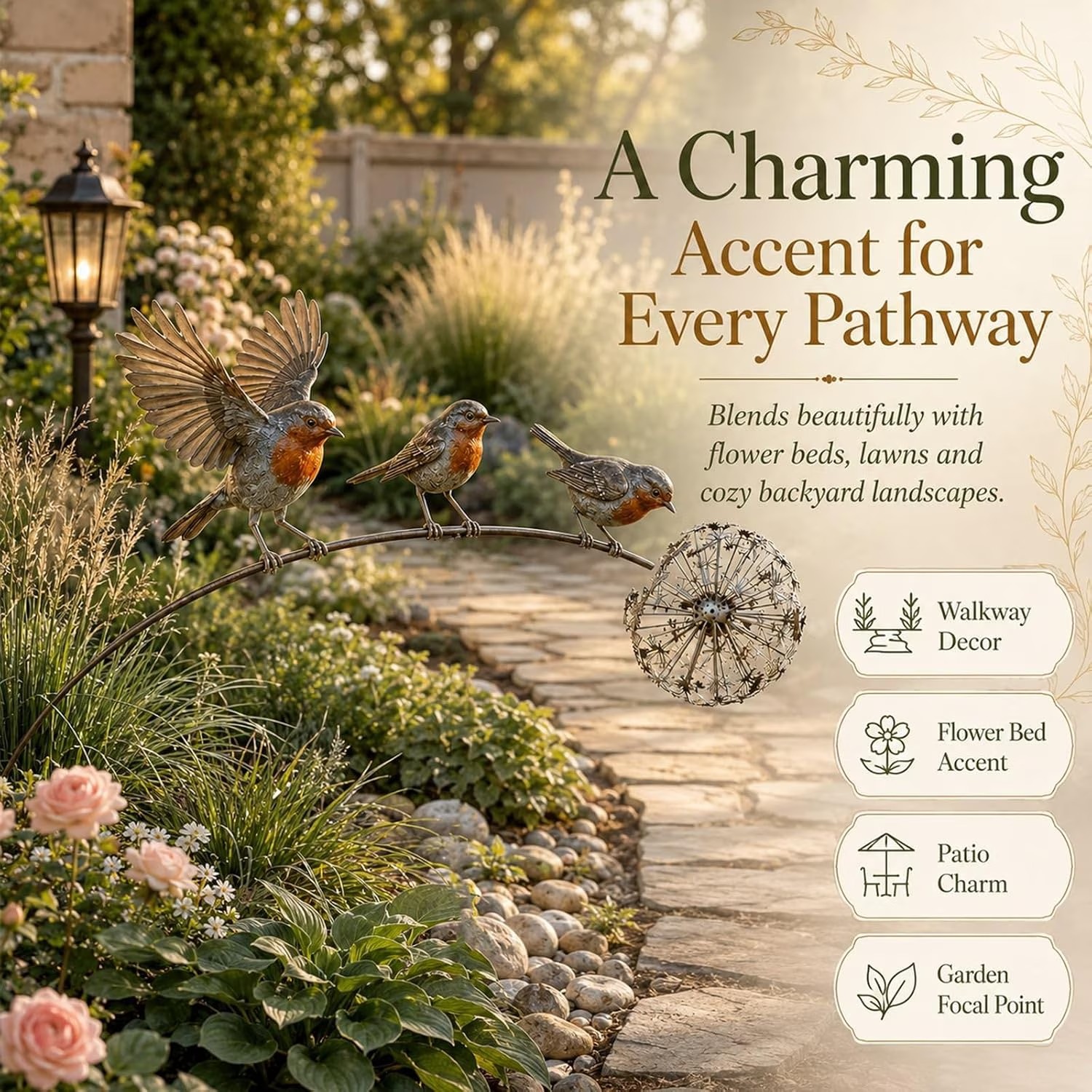 🎁Last Day 50% OFF🕊️Robin Memorial Garden Stake – “Loved Ones Are Near”