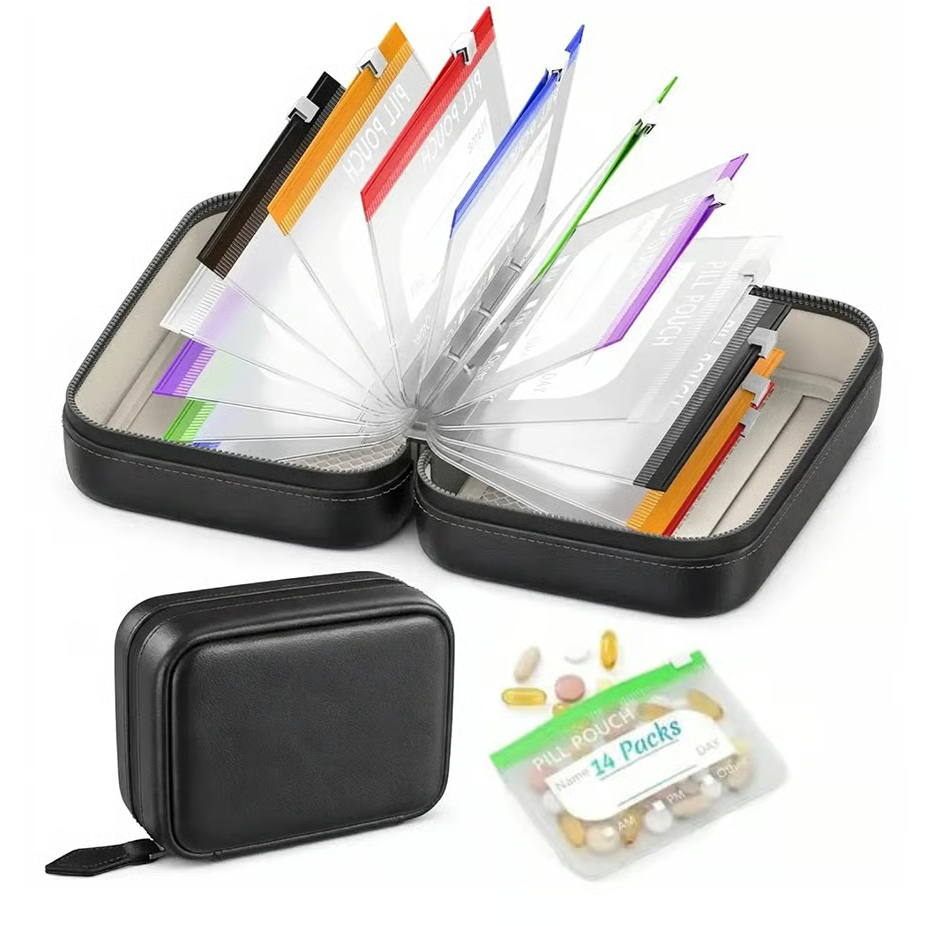 🔥 65% OFF – Waterproof Pill Pouch Set 💊 | 7–14 Day Travel Organizer for Meds & Vitamins ✈️