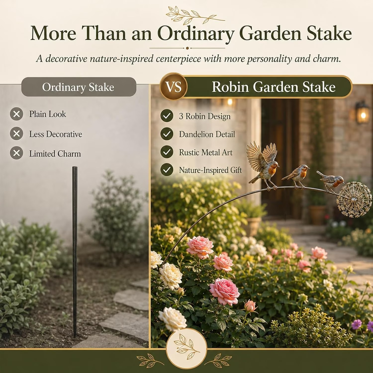 🎁Last Day 50% OFF🕊️Robin Memorial Garden Stake – “Loved Ones Are Near”