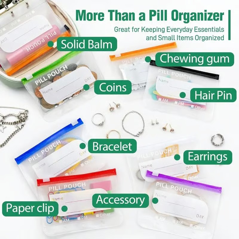 🔥 65% OFF – Waterproof Pill Pouch Set 💊 | 7–14 Day Travel Organizer for Meds & Vitamins ✈️