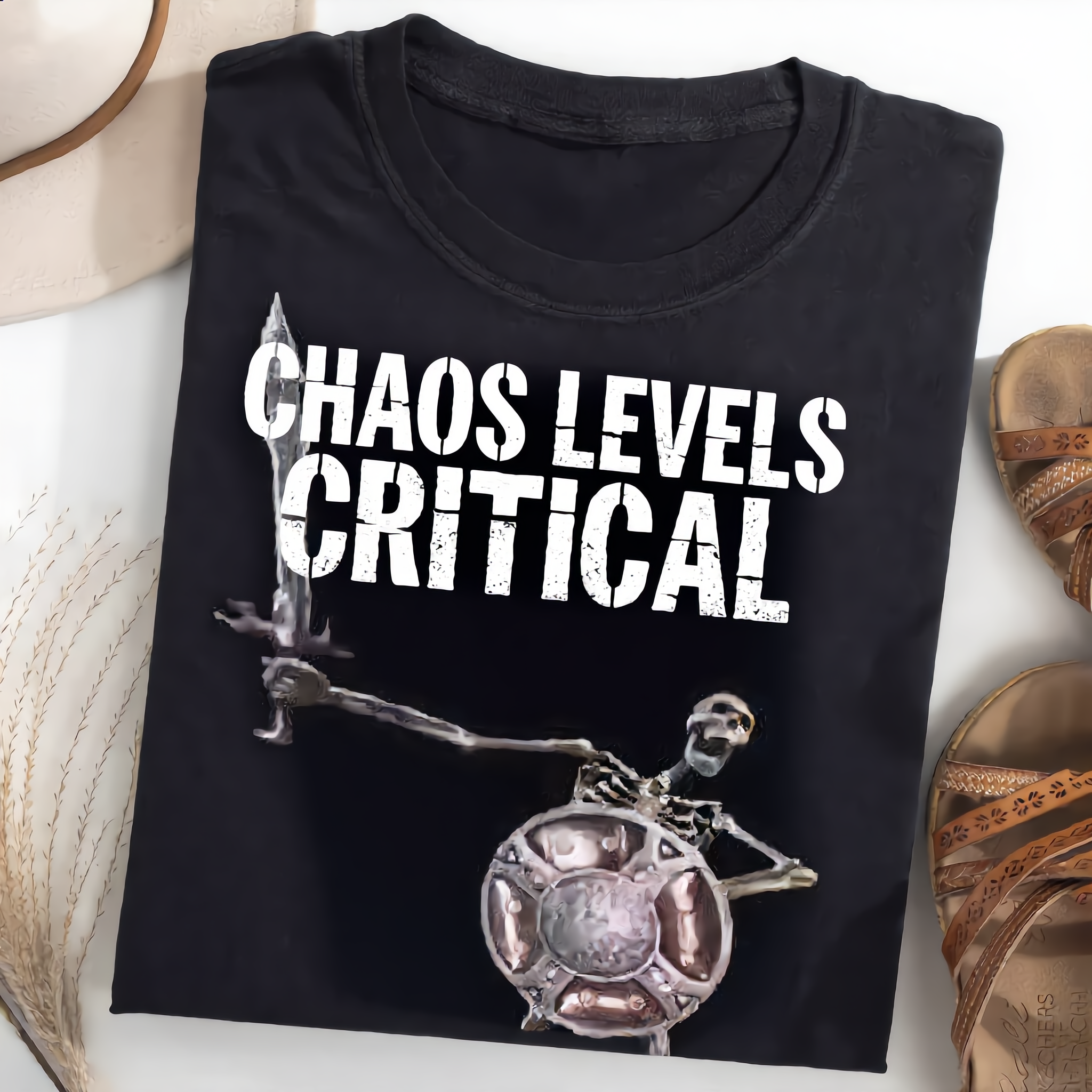 Chaos Levels Critical Skeleton T-Shirt