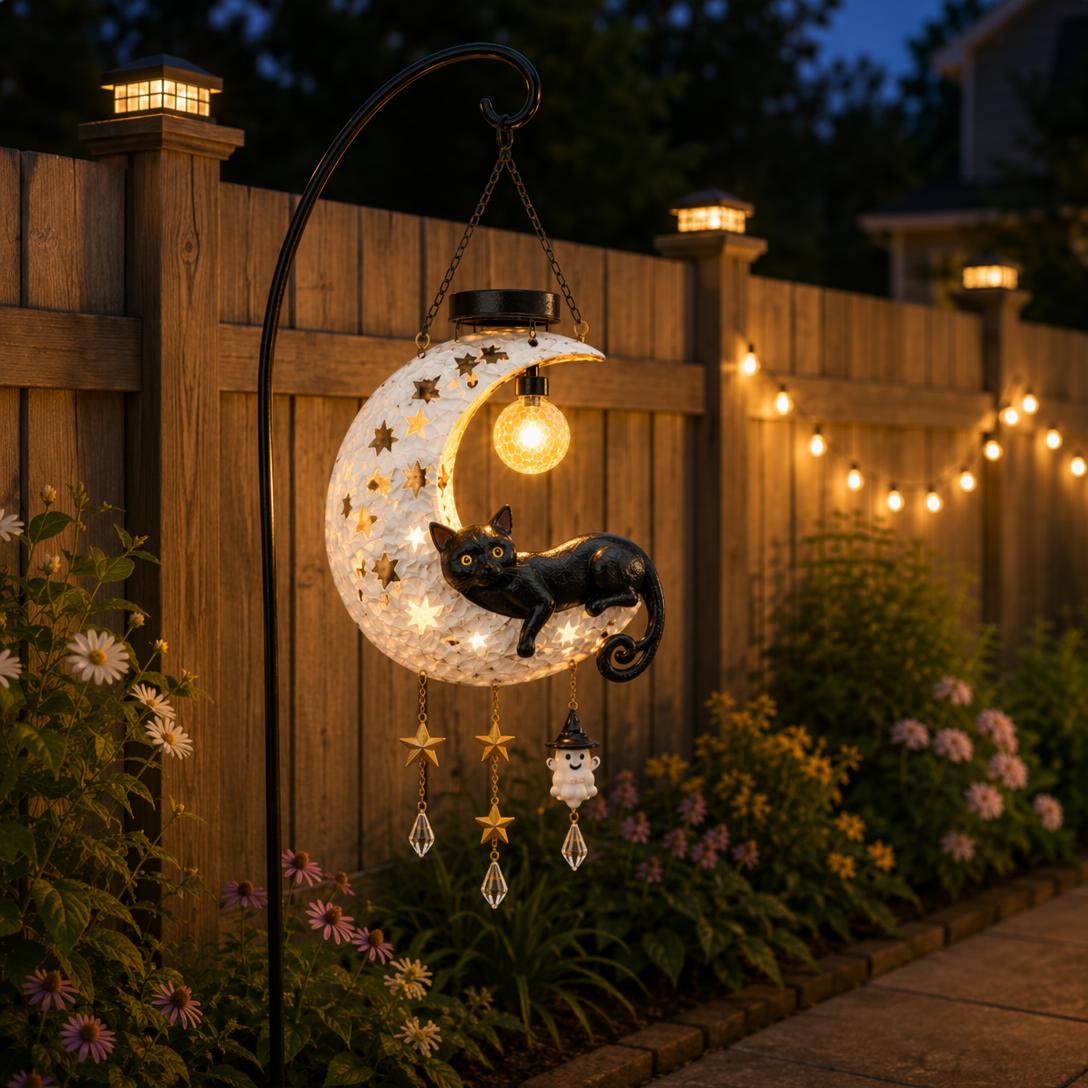 🎃 Halloween Early Bird Sale | 50% OFF Black Cat Moon Solar Lantern