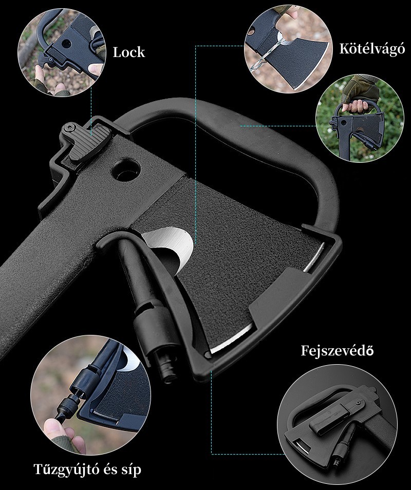 【80% popust】Večnamenska taktična sekira Sekira in kladivo v enem nedrsečem ročaju