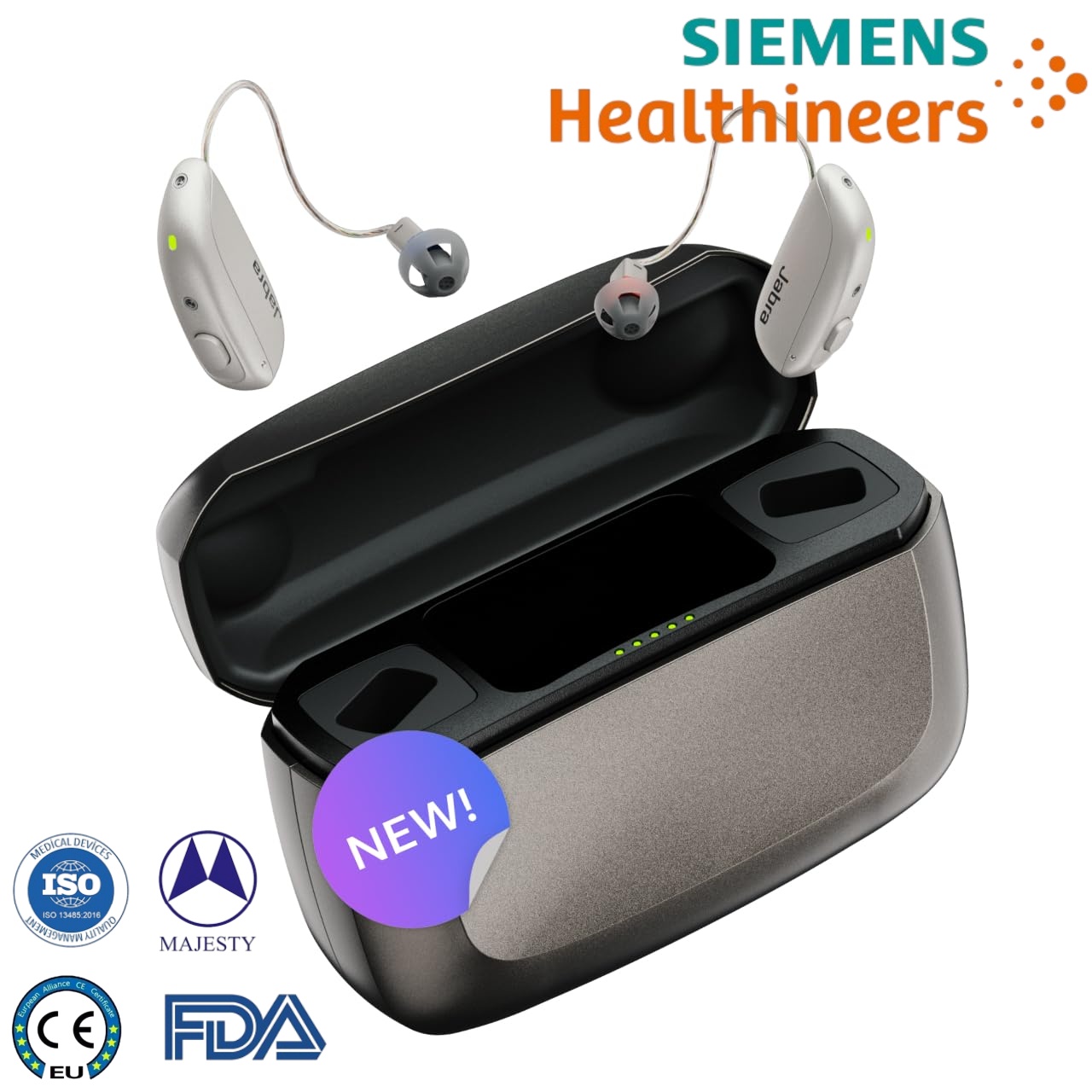 Jabra Enhance Select 700 Klinikai minőségű, vény nélkül kapható hallókészülékek, Engedélyezett audiológiai szolgáltatásokkal, Bluetooth LE hang- és streaming iOS/Android rendszerhez, Szinte láthatatlan és kényelmes, Ezüst