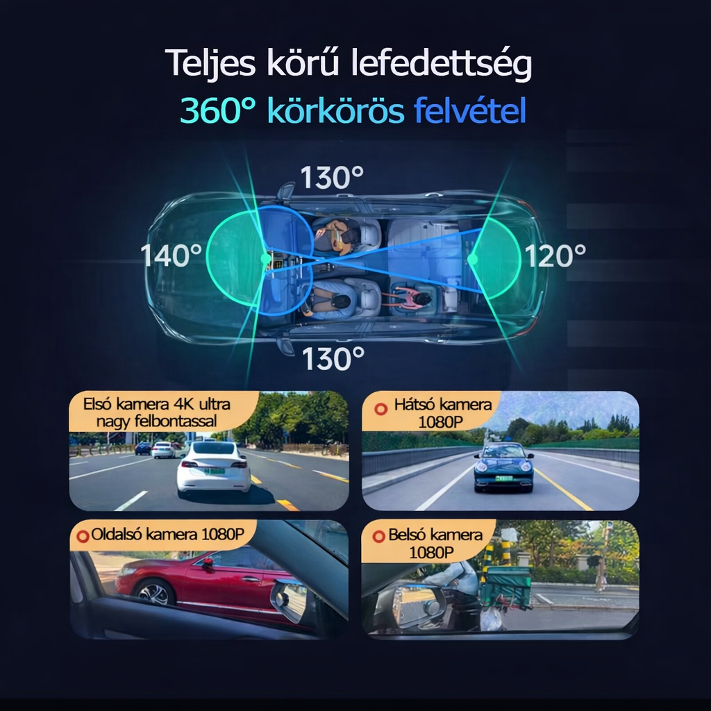 A Garmin G980 intelligens autós kamera mesterséges intelligenciával és hangvezérléssel rendelkezik, és négy kamerával van felszerelve, amelyek támogatják a 360°-os panorámafelvételt, a 4K ultra-nagyfelbontású éjjellátót és a GPS-es helymeghatározást.