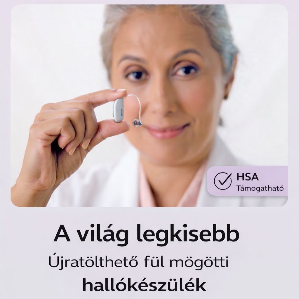 Jabra Enhance Select 700 Klinikai minőségű, vény nélkül kapható hallókészülékek, Engedélyezett audiológiai szolgáltatásokkal, Bluetooth LE hang- és streaming iOS/Android rendszerhez, Szinte láthatatlan és kényelmes, Ezüst