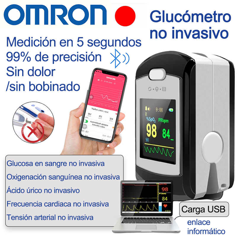 💖 Medidor de glucosa en sangre no invasivo e indoloro Omron 💕