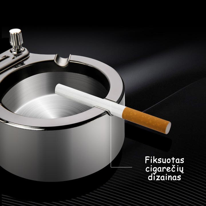 💥Retro metalinė peleninė su žiebtuvėliu🔥