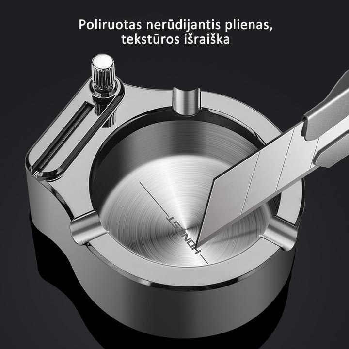 💥Retro metalinė peleninė su žiebtuvėliu🔥