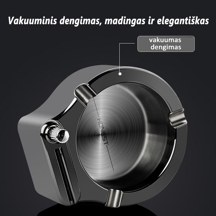 💥Retro metalinė peleninė su žiebtuvėliu🔥