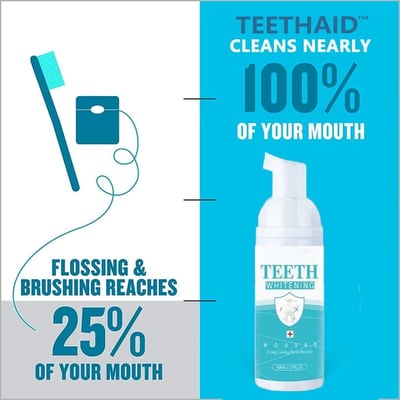 LAST DAY 48% Rabatt - Zahnweiß-Mousse 🔥🌈BUY 2 GET 1 FREE