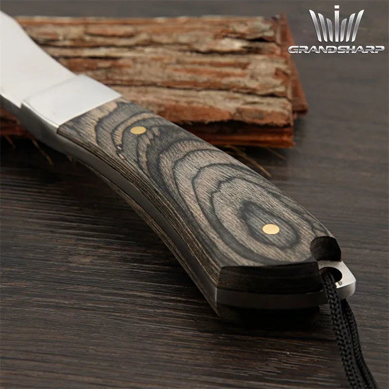 KD Axe Boning Knife Stainless Steel Chopping Meat Bones with Sheath