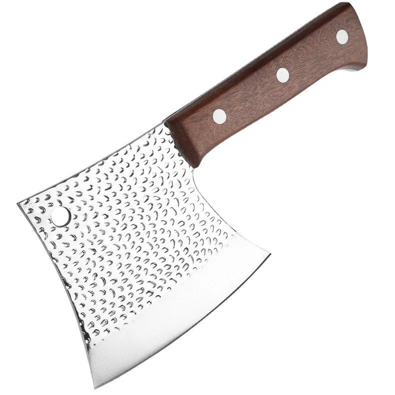 试KD 6 Inch Chop Bone Knife Heavy Duty Kitchen Meat Cleaver