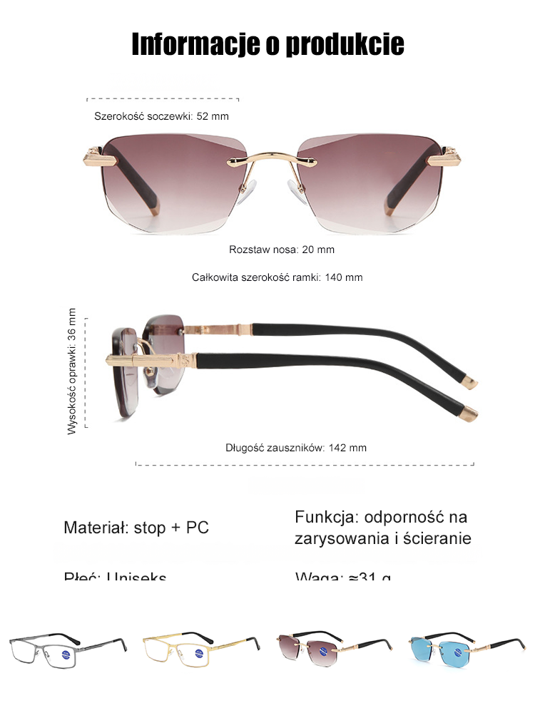 Inteligentne okulary do czytania z zoomem