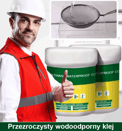 Przezroczysty wodoodporny klej