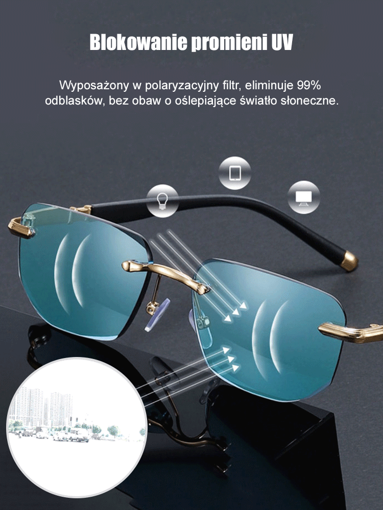 Inteligentne okulary do czytania z zoomem