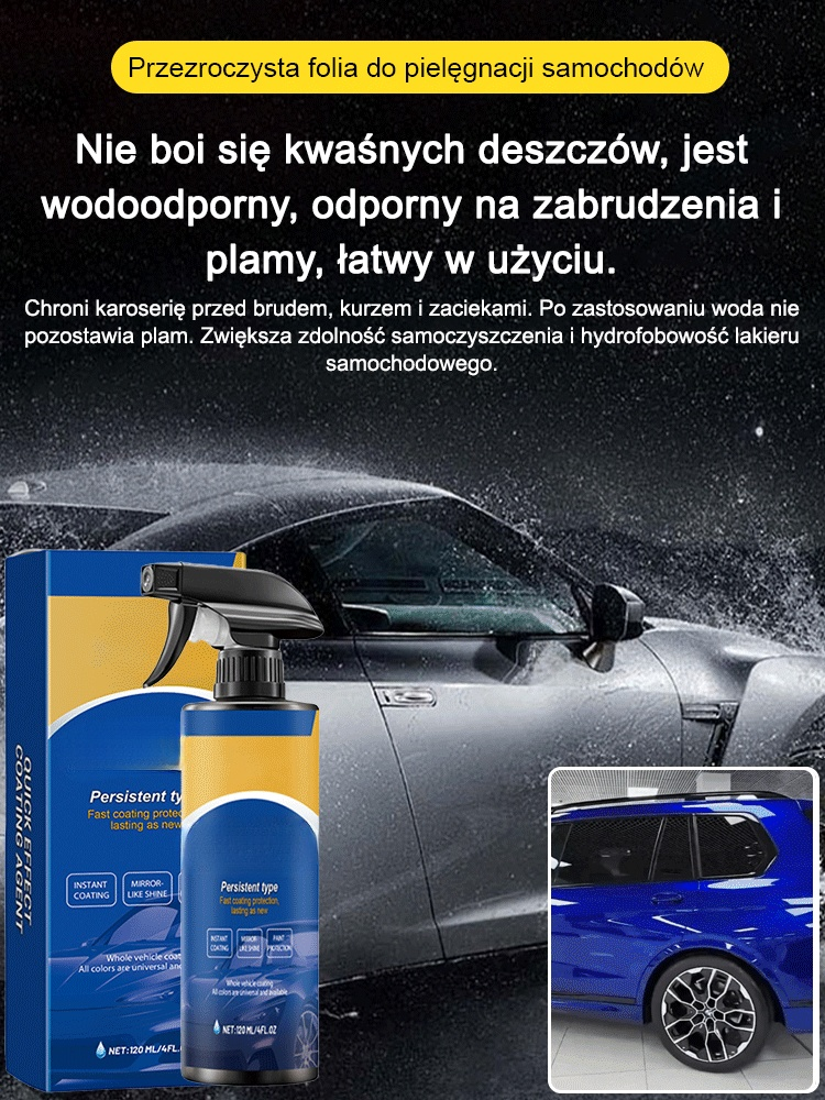 Spray do renowacji, pielęgnacji i woskowania samochodu