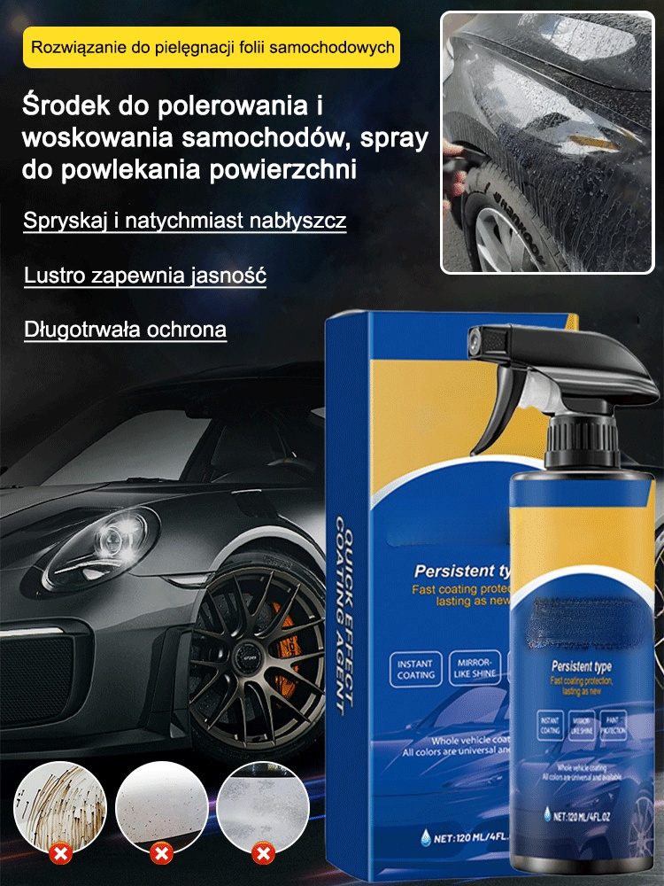 Spray do renowacji, pielęgnacji i woskowania samochodu