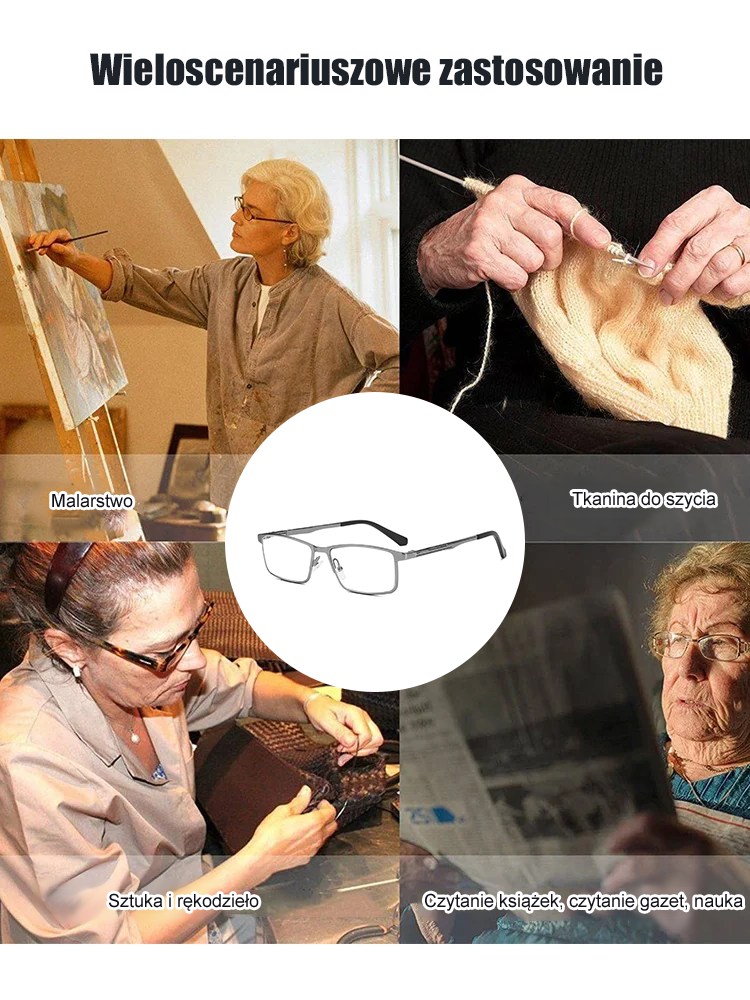 Inteligentne okulary do czytania z zoomem