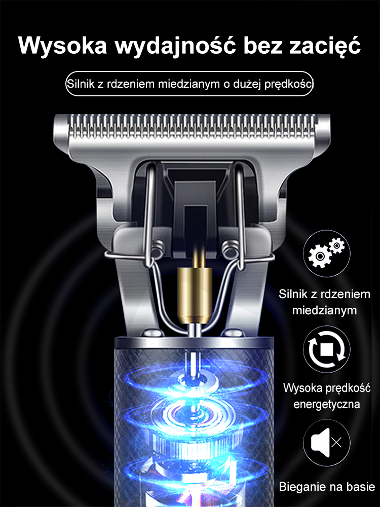 【Cichy, nie zacinający się】 elektryczny trymer do stylizacji włosów
