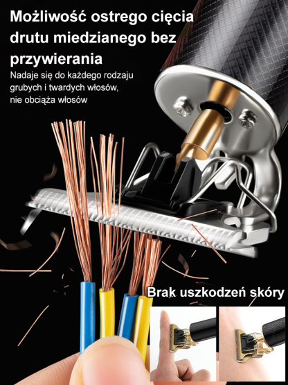 【Cichy, nie zacinający się】 elektryczny trymer do stylizacji włosów