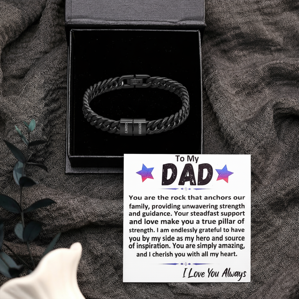 Custom 2-6 Names Cuban Link Mens Bracelet Personalised Gift for Men | Jessemade