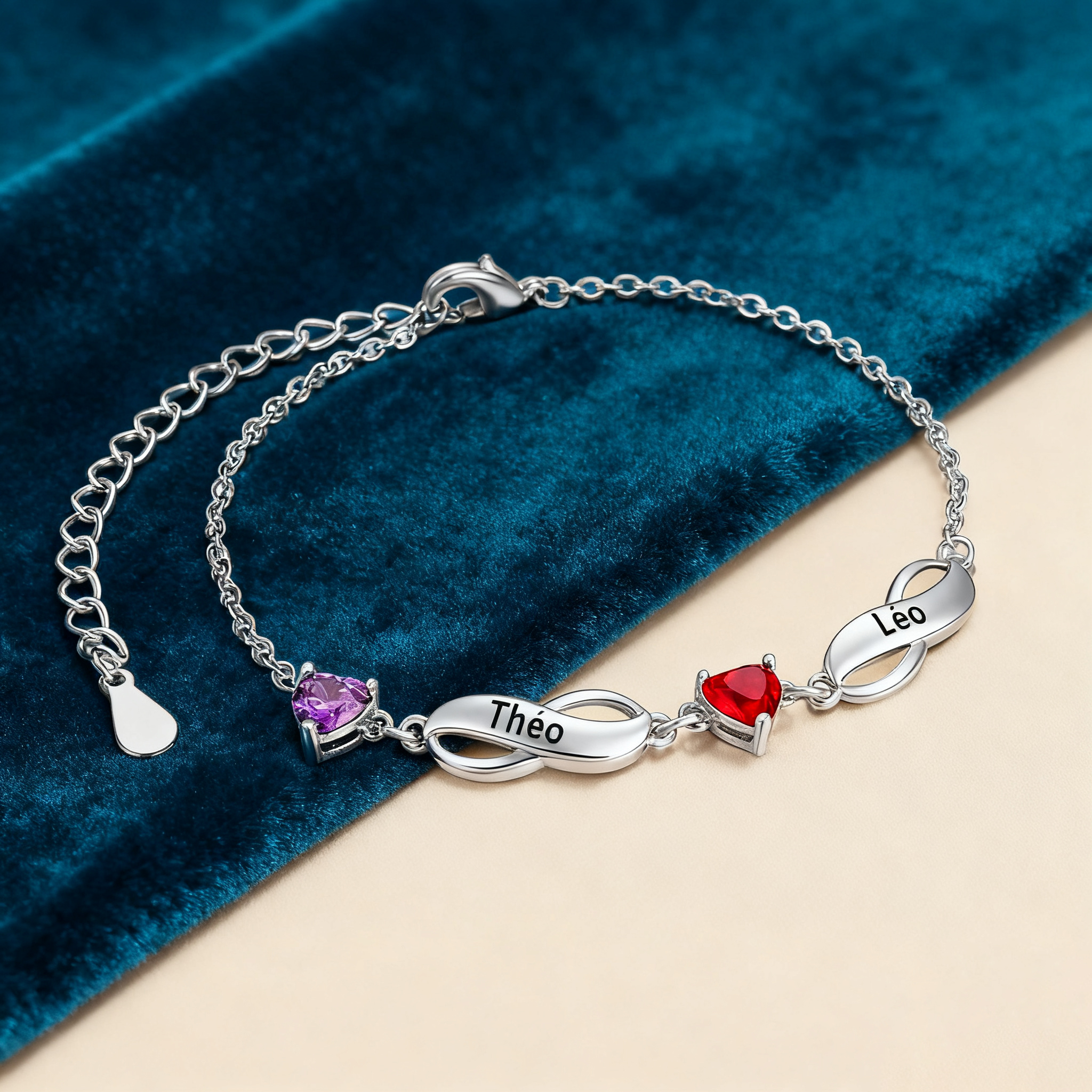 Personalised Family Bracelet With 1-7 Birthstones 