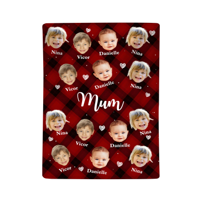 Personalised Flannel Blanket – with Custom 2 Characters & Names – Unique Mother's Day Gifts for Her | Jessemade
