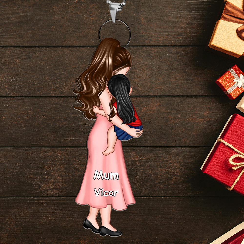 Personalised Soccer Hanging Ornament Custom 2 Names Football Keyring Acrylic Pendant Gifts for Couples